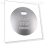 3D Aluminum Alloy Engine Start Stop Push Button Cover Trim Decorative Sticker — Car Stickers & Decals