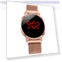 LED Touch Men's Watch with Lazy Magnet and Woven Strap — Timepieces, Warm clothes family