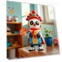 Automatic Panda Doll Changing Face — Interactive, Plastic Toys