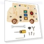Wooden Sensory Toy Car with LED Lights — Infant & Early Childhood Playthings, Automobile and motorcycle supplies