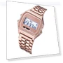 Electronic Watch with Steel Strap and Multicolor LEDs — Bands, AI Supermarket