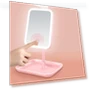 LED Makeup Mirror with Three Light Colors — Handheld, Yeet5yeng