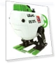Tokotoko Robot Bomb Neon Green — Handheld Games, Japan Zen Mall