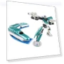 Plarail Shinkansen Transforming Robot Shinkalion Z Shinkalion ZH5 Hayabusa — Playsets, TAKARA TOMY