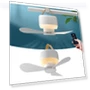 Rechargeable Mini Ceiling Fan with Remote Control — Portable Cooling Solutions