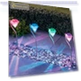 Color Changing Solar Powered LED Diamond Shape Garden Yard Outdoor Light — Garden Illumination, Stylish smart home