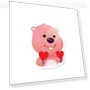 Epoxy Transparent Smart Talk Character Loop with Two Hearts — Playsets, Board M Factory
