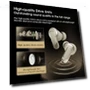 Wireless Earbuds with Color LED Display and Touch Noise Cancellation — In-Ear Headphones, OFFICE-MALL