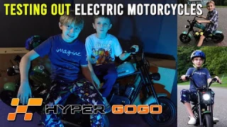 Testing out New HYPER GOGO Cruiser 12 'Plus' Electric Motorcycles for Kids - So Much FUN to RIDE!!!