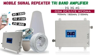 Mobile Signal Repeater Tri Band Amplifier | Cell Phone Signal Booster | 2G 3G 4G Network GSM 900+
