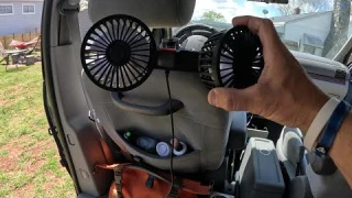 USB Powered Dual Head Car Fan for Backseat - Testing/Review