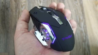 T-WOLF Q13 ► БЕСПРОВОДНАЯ ТИХАЯ RGB МЫШЬ НА АККУМУЛЯТОРЕ / 2400 DPI!