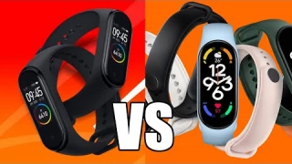 Сравниваю Mi Band 4 и Mi Band 7 : Самый первый и маленький цветной экран vs Самый большой