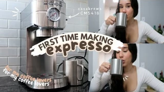 Making Expresso for the FIRST TIME with CASABREWS CM5418 Espresso Machine Honest Review