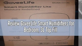 Review GoveeLife Smart Humidifiers for Bedroom, 3L Top Fill Cool Mist Humidifiers with Essential Oil