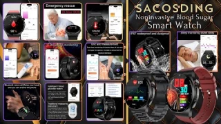 Best Smart Watch for Seniors: SACOSDING 2024 Noninvasive Blood Sugar Smart Watch #smartwatch #wow