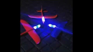 Ручной метательный планер самолет с LED подсветкой