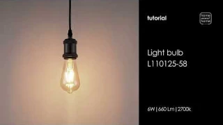 L110125-58 LED DROP DECO E27 ST64 6W 660LM 2700K DIMBAAR AMBER