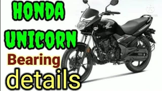 Honda Unicorn bike bearing size details #RjR_Automobiles